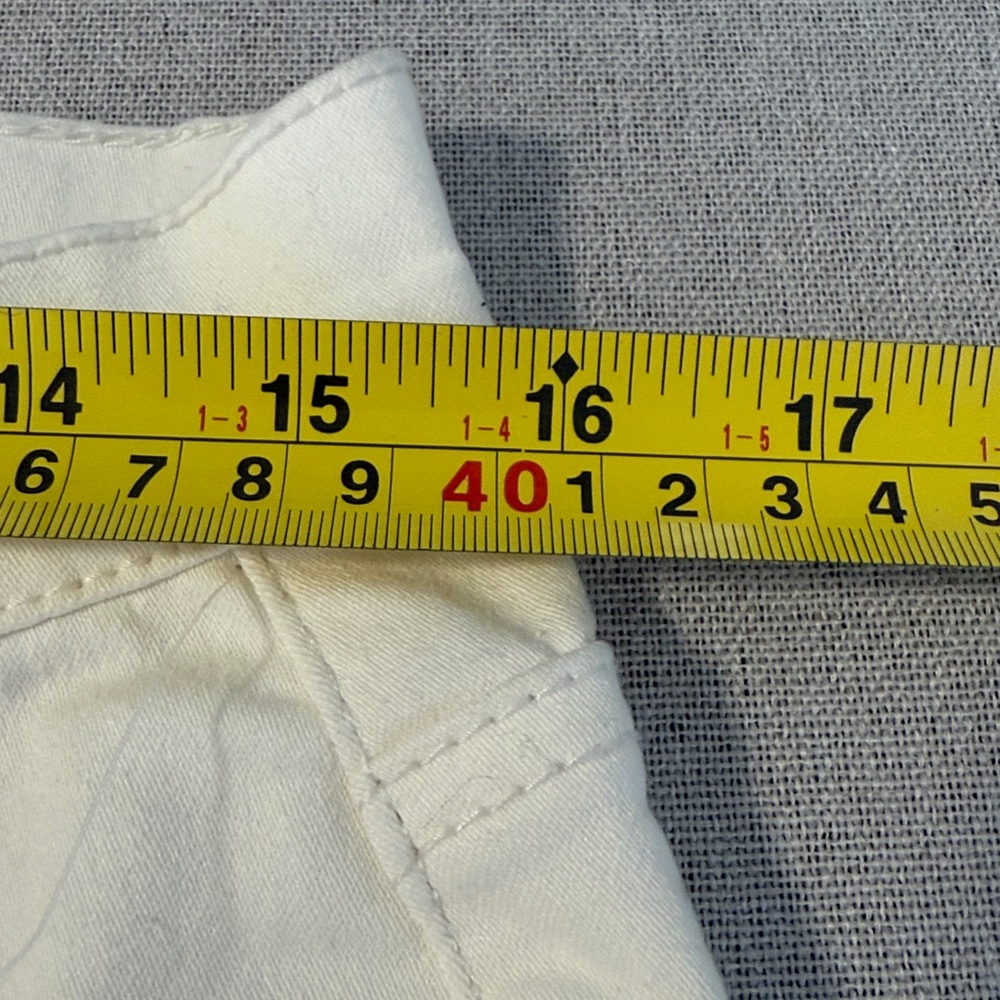 Diane Gilman DG2 Cropped Stretch White Denim Jeans Women's SZ12P. - Picture 6 of 14
